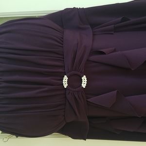 NWT Women's Betsy & Adam Short Purple Dress in Size 22W